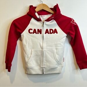 Canadiana Kids Hoodie Sweatshirt Red White